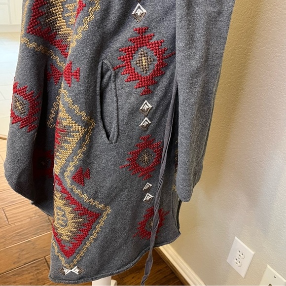 Johnny Was Aztec Gray Patterned Cardigan Sweater Women's Size Small - Picture 8 of 16